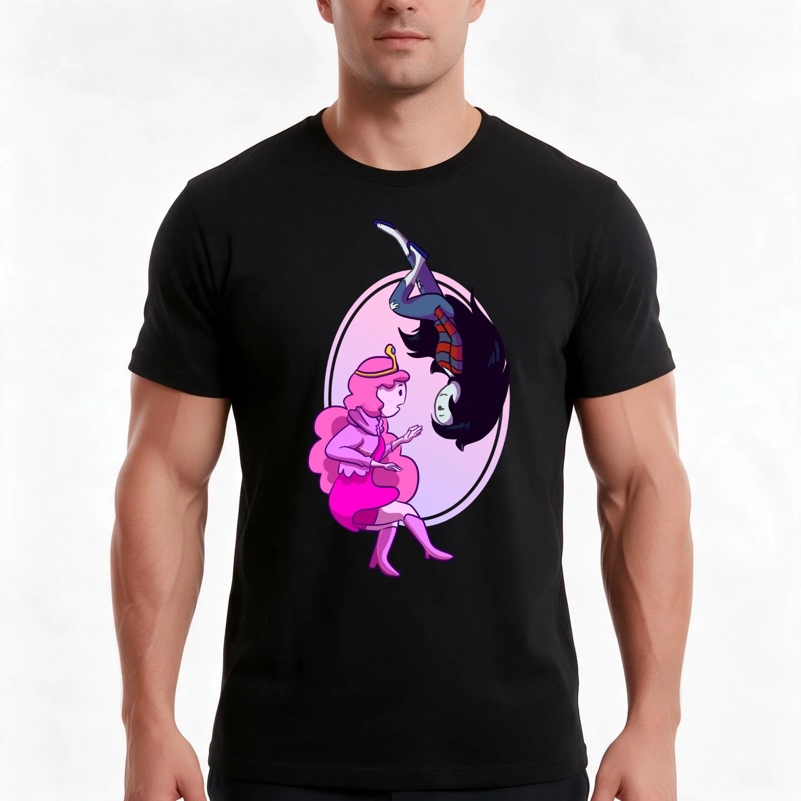 Bubbline- Asymmetry T-Shirt, Summer Casual Cotton Tee, Oversized Streetwear Tops, Vintage Graphic Print, Loose Fit Short Sleeve