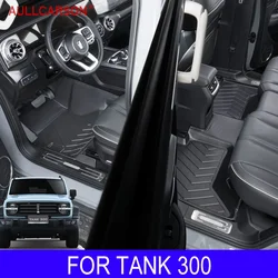 For GWM Tank 300 2023 2024 Car Floor Mats TPE Single Layer Foot Pads Salon Carpet Full Cover Interior Accessories