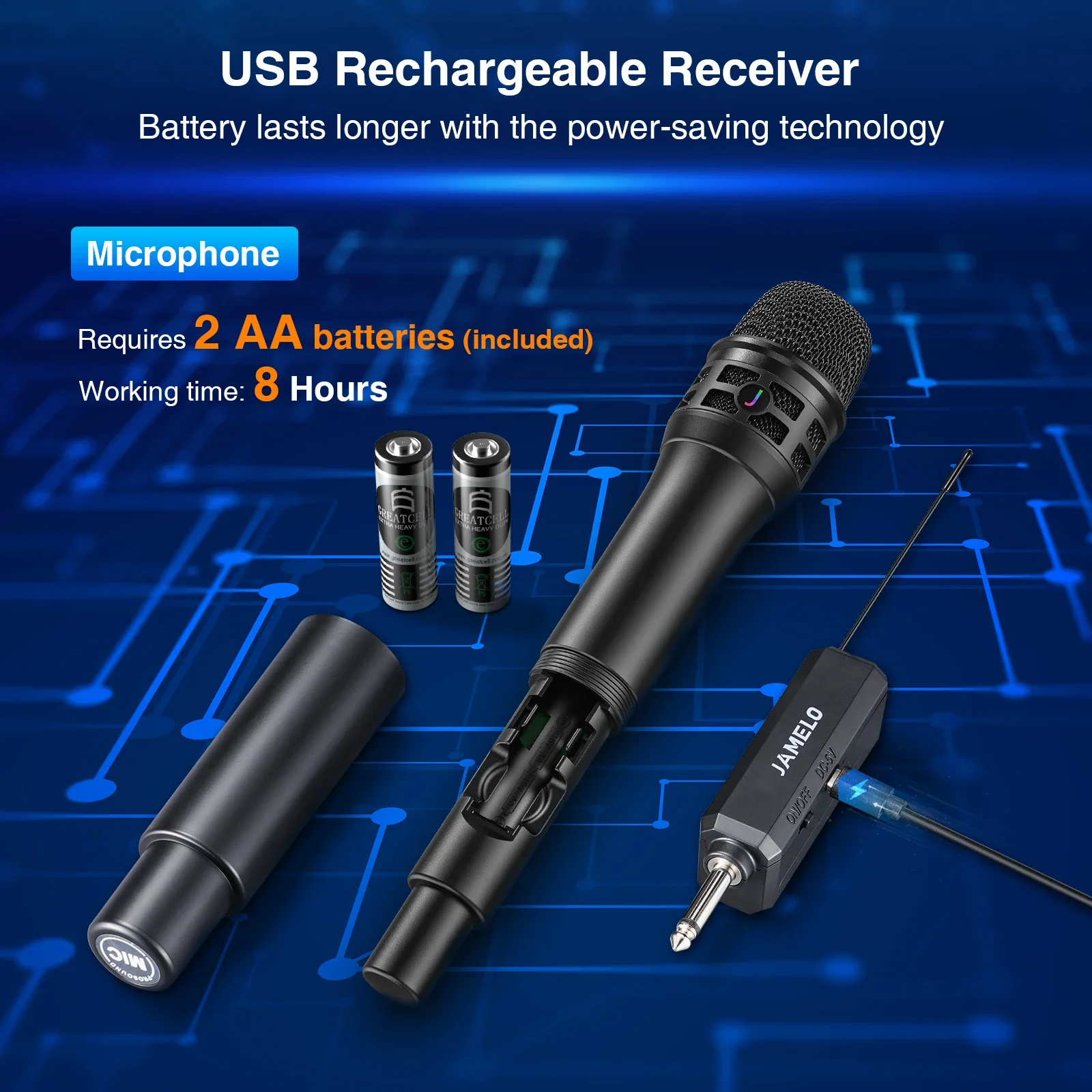 

2025 New Pro-Grade Uhf Wireless Mic System 30H Battery & Noise-Cancelling Cardioid for Event Hosting/stage Performance