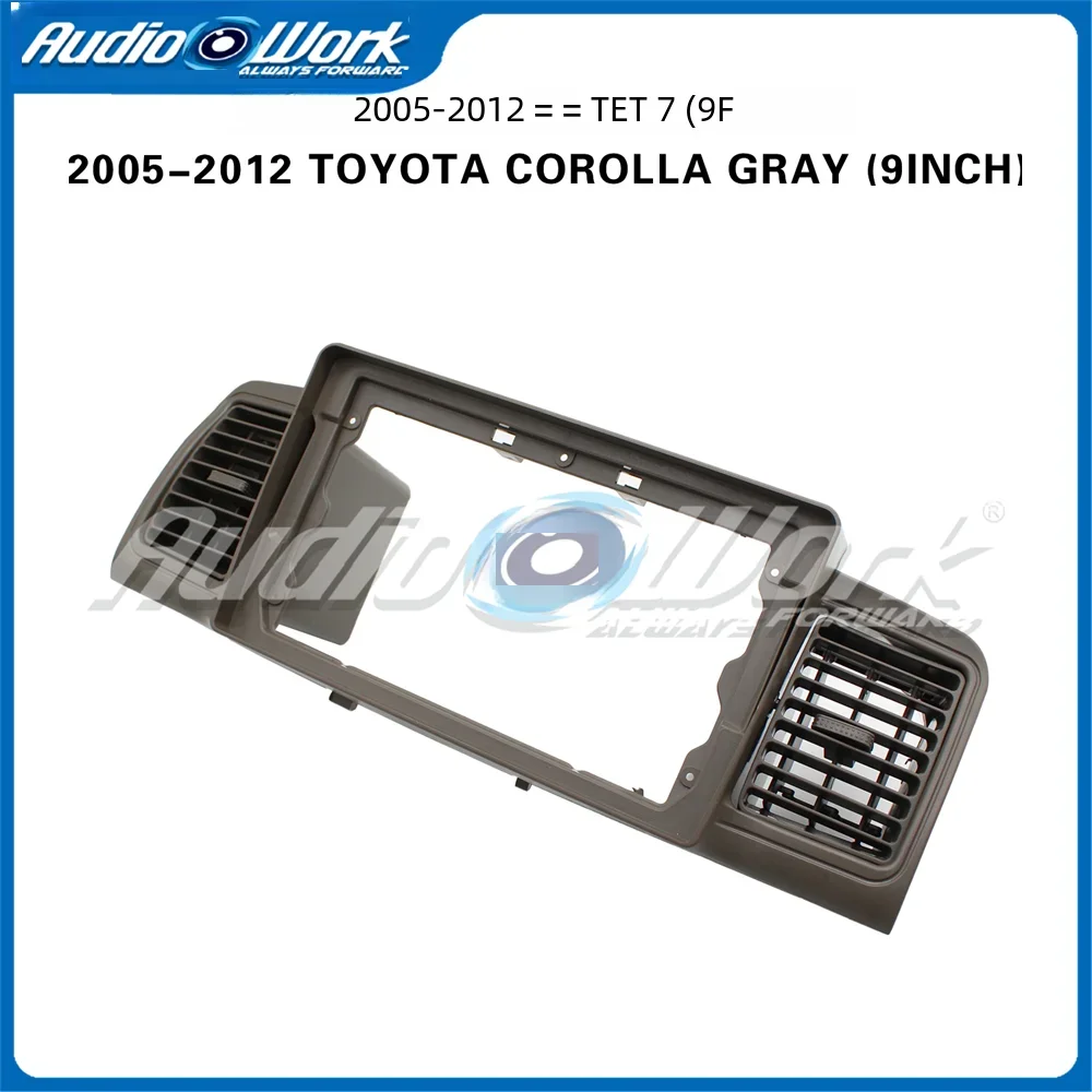 Radio Frame for Toyota Corolla E120 Corolla EX 2007-2017, Dash Refitting Installation Trim Kit, GPS Navigation Cover Bezel, 9\