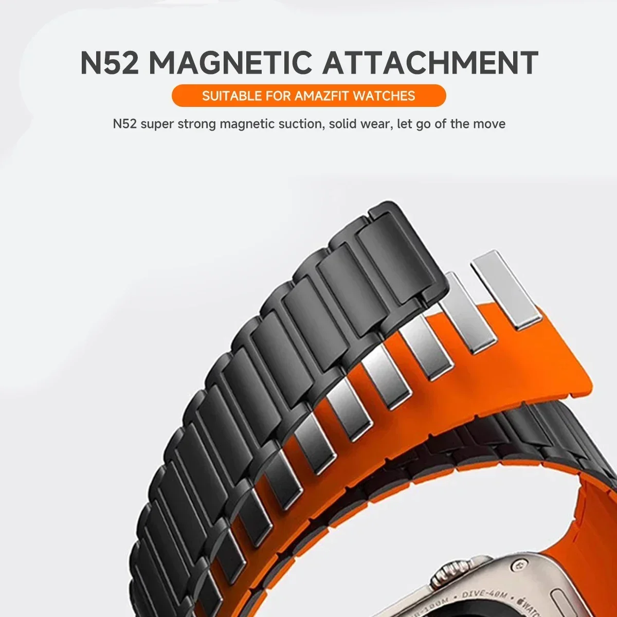 Sport Silicone Magnetic Band For Huami Amazfit T-rex/T Rex Pro Watch Band Bracelet For Amazfit Trex 2/3 Replacement Wrist Strap view 2