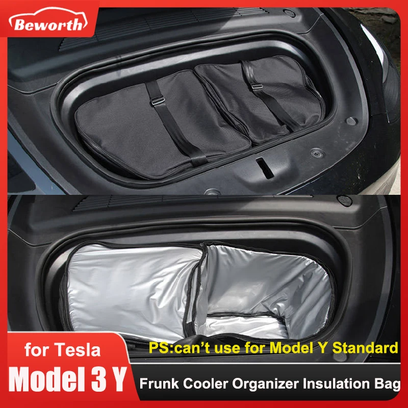 

Frunk Cooler Insulated Storage For Tesla Model 3 Y YL Juniper Highland 2020-2025 2026 Front Trunk Organizer Bag with Straps