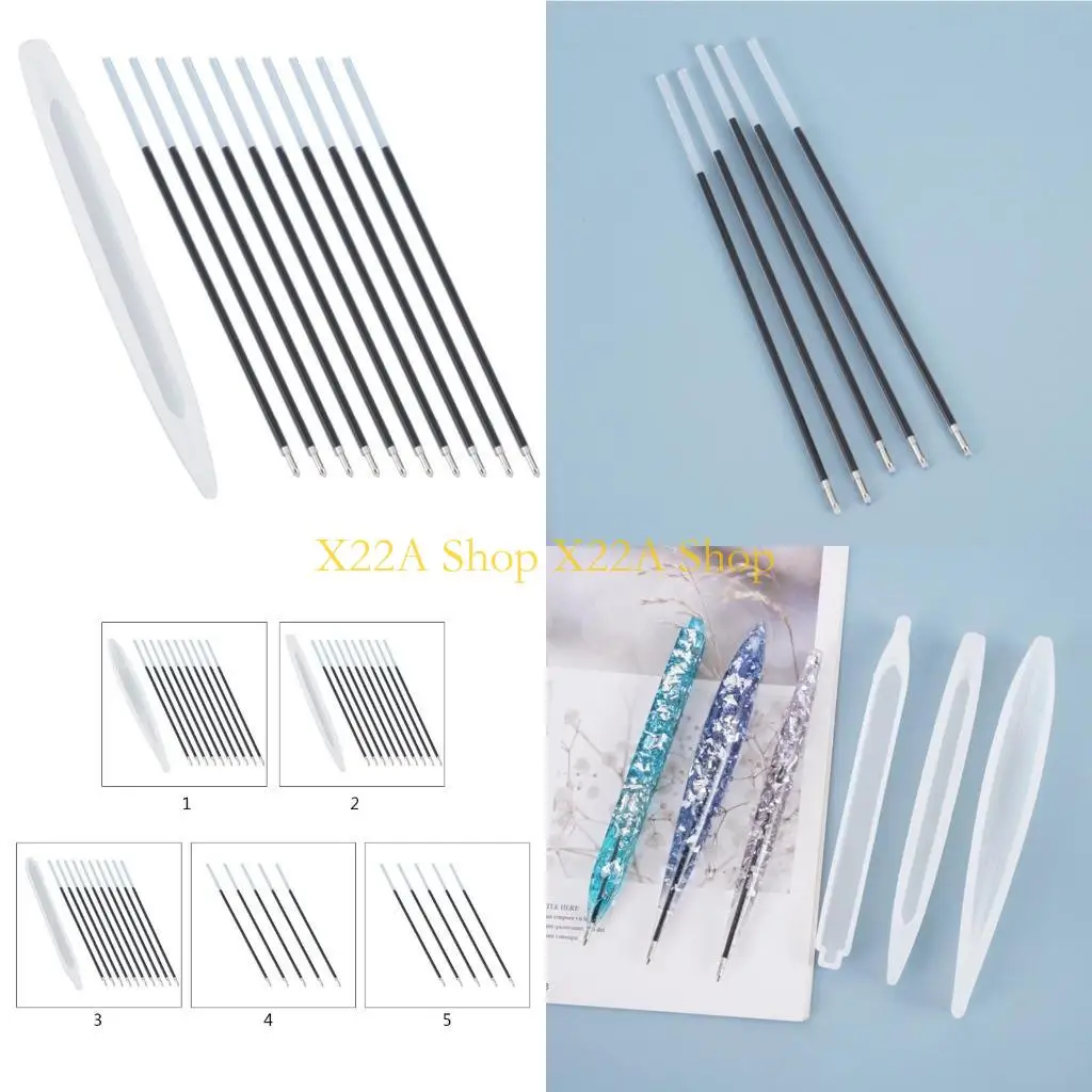 

Unique Ballpoint Casting Silicone Mold Cylinder Pen Resin Mold Crystal Epoxy Mold