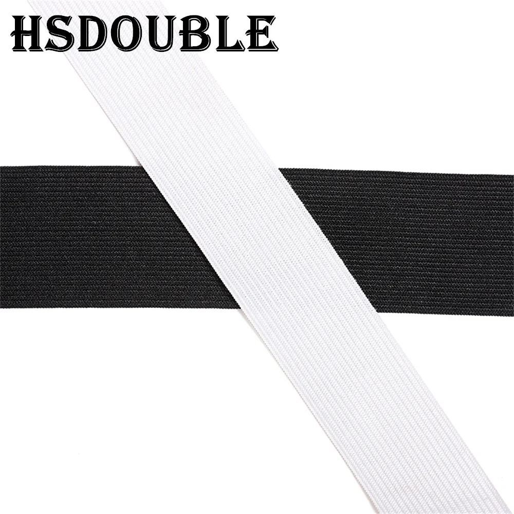 10-50MM Flat Elastic Bands Black White Nylon Rubber for Pregnant Baby DIY Sewing Garment Trousers Bags  Accessories