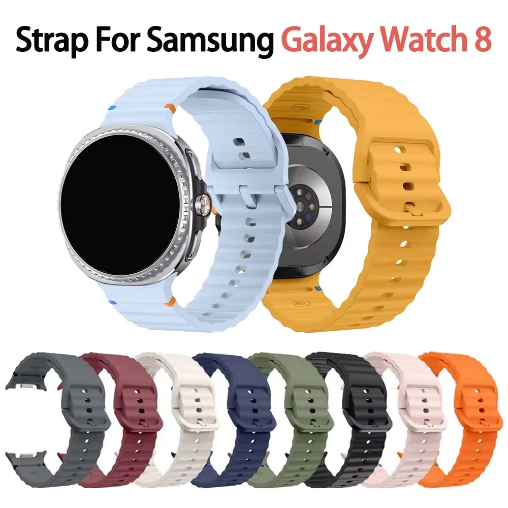 Silikonarmband für Samsung Galaxy Watch 8 40mm 44mm Correa Pulseira Armband Galaxy Watch 8 Classic 46mm Sportarmband
