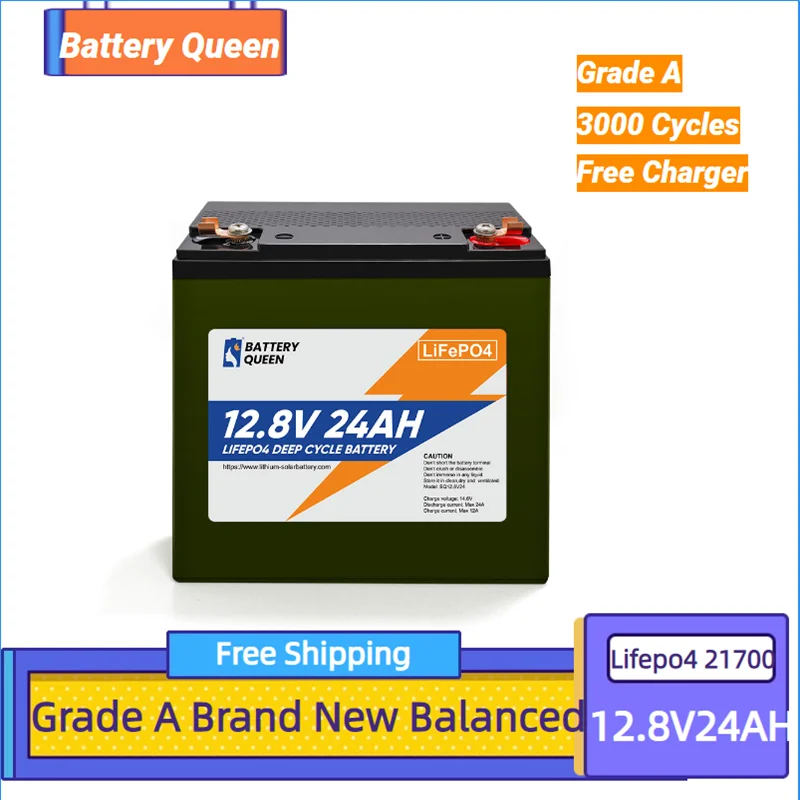 

Lifepo4 battery Pack Grade A 32700 12.8V 24AH Motorcycle Starter Rechargeable Battery Pack With BMS Lead Acid Replacement