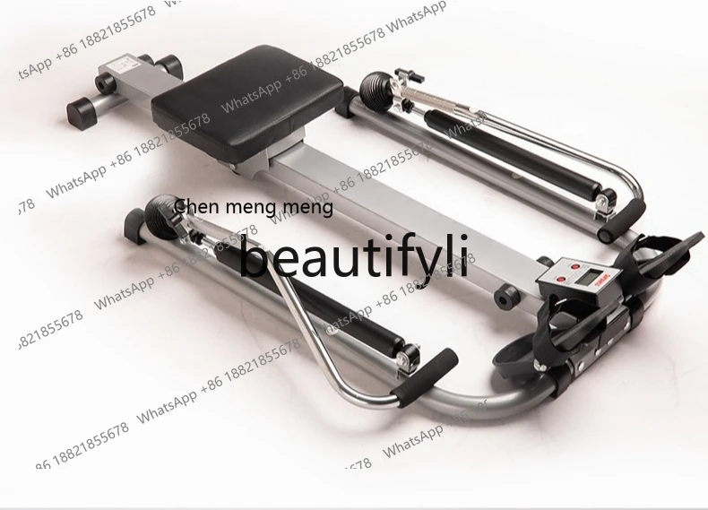 

Rowing Machine Home Non-Water Resistance Hydraulic Rowing Machine Multi-Functional Foldable Double Oars Rowing