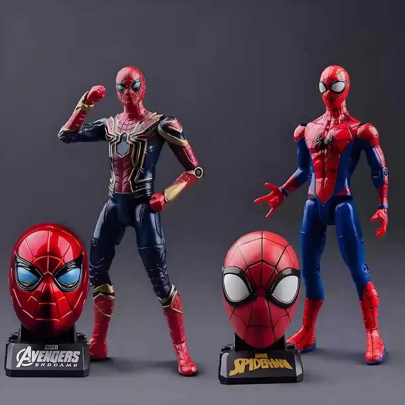 Figurines d'action authentiques Marvel déformables, Spider-Man, Iron Man, War Machine, cadeaux d'anniversaire pour enfants, modèle articulé avec mobilité des articulations