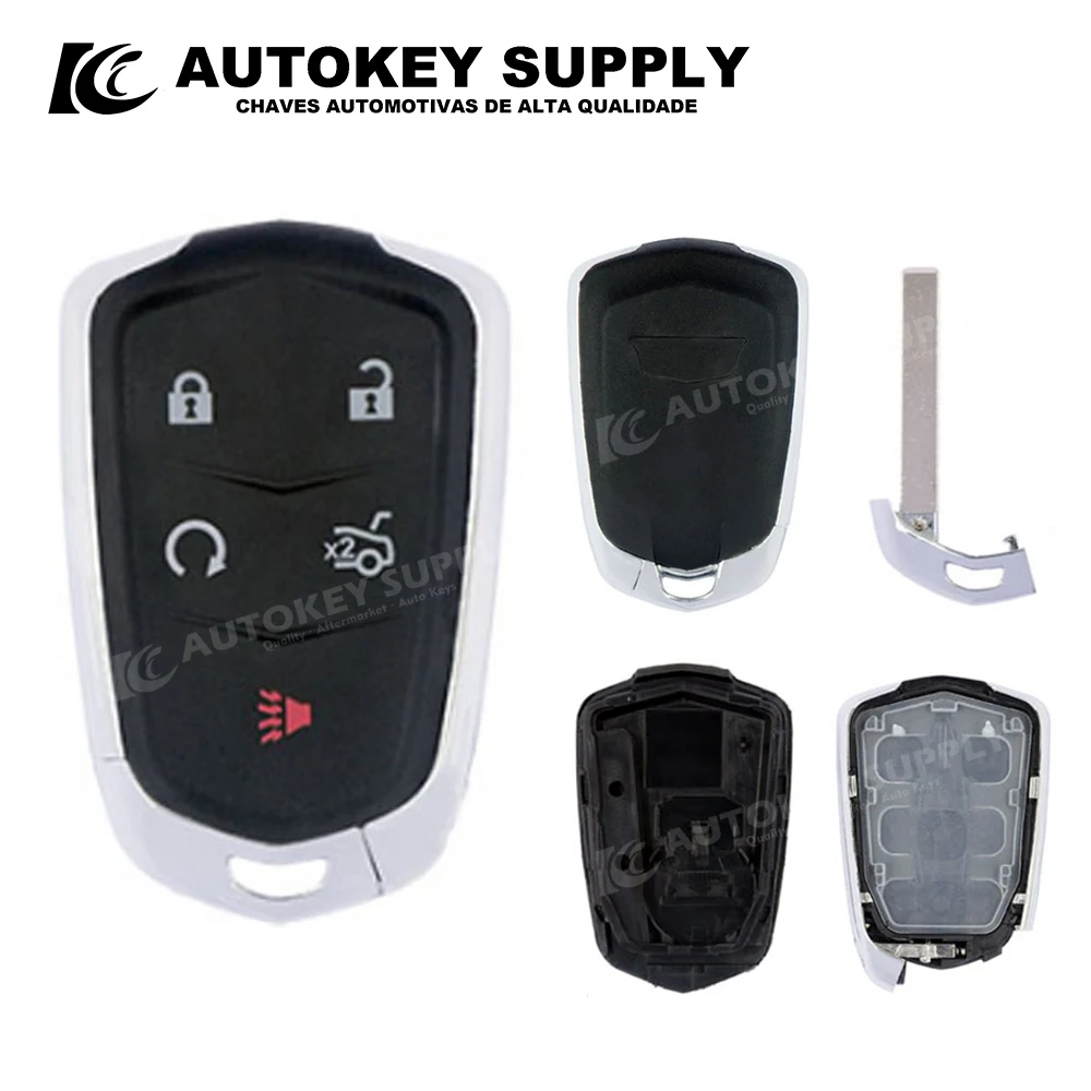 

Чехол для ключа смарт-карты ForCadillac с 5 кнопками (с логотипом) Autokeysupply AKCAS226