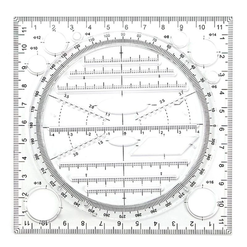 Circle 360 gradi Drawing Ruler e Circle Maker Geometric Drawing Ruler Best Sale