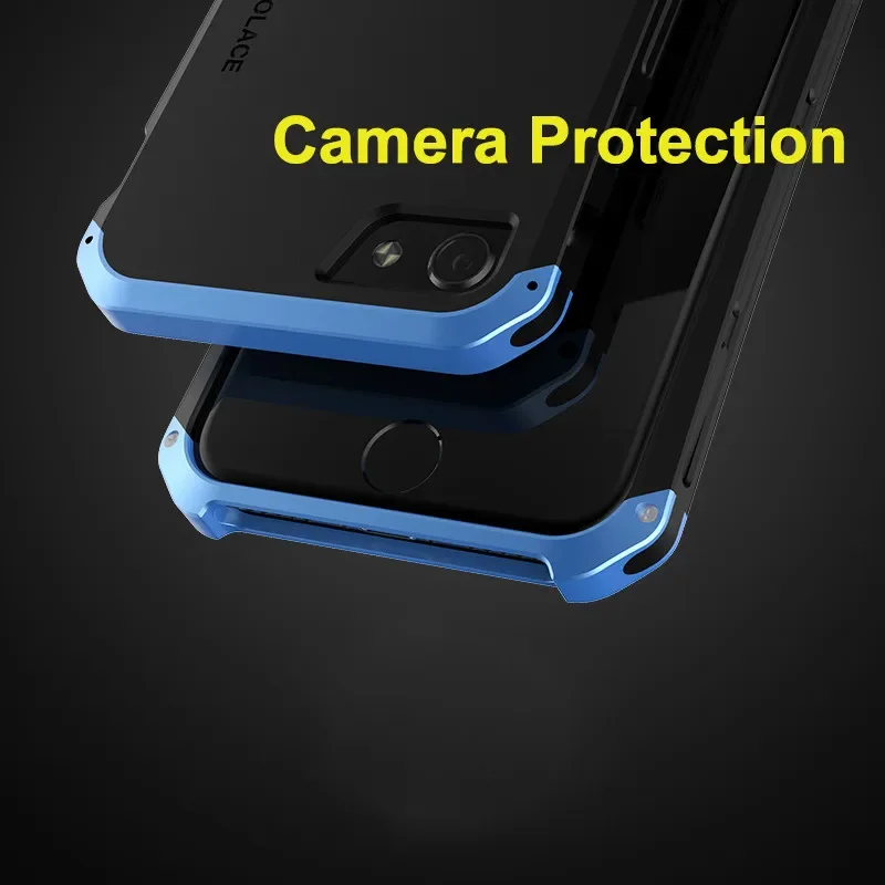 Shockproof Metal Armor Case For iPhone SE 2022 Case Aluminum Metal Frame Matte PC Full Cover Funda For iPhone SE 2020 Case Cqoue