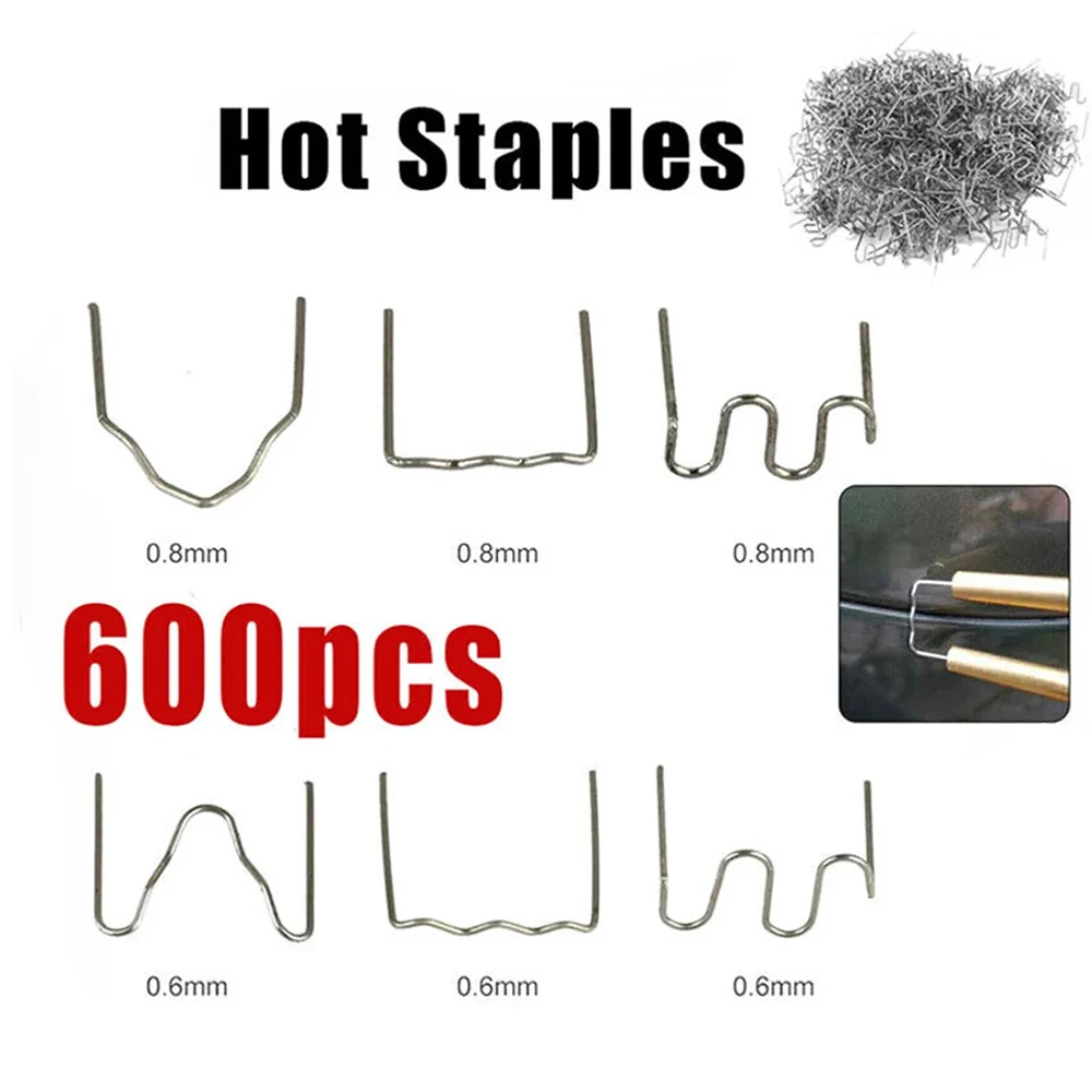 Aspligo 600pcs/set Hot Staple Automotive Plastic Repair Machine Welding Wire For Car Bumper Fender Welder Stapler Repair Kit