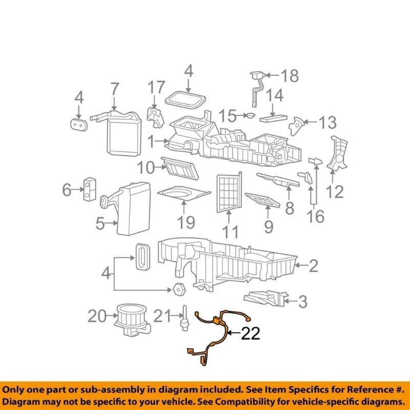 89019303 89019124 97287182   Arnés de cableado del motor del ventilador del calentador del aire acondicionado del coche para 2004-2012 EasyInstallation Durable