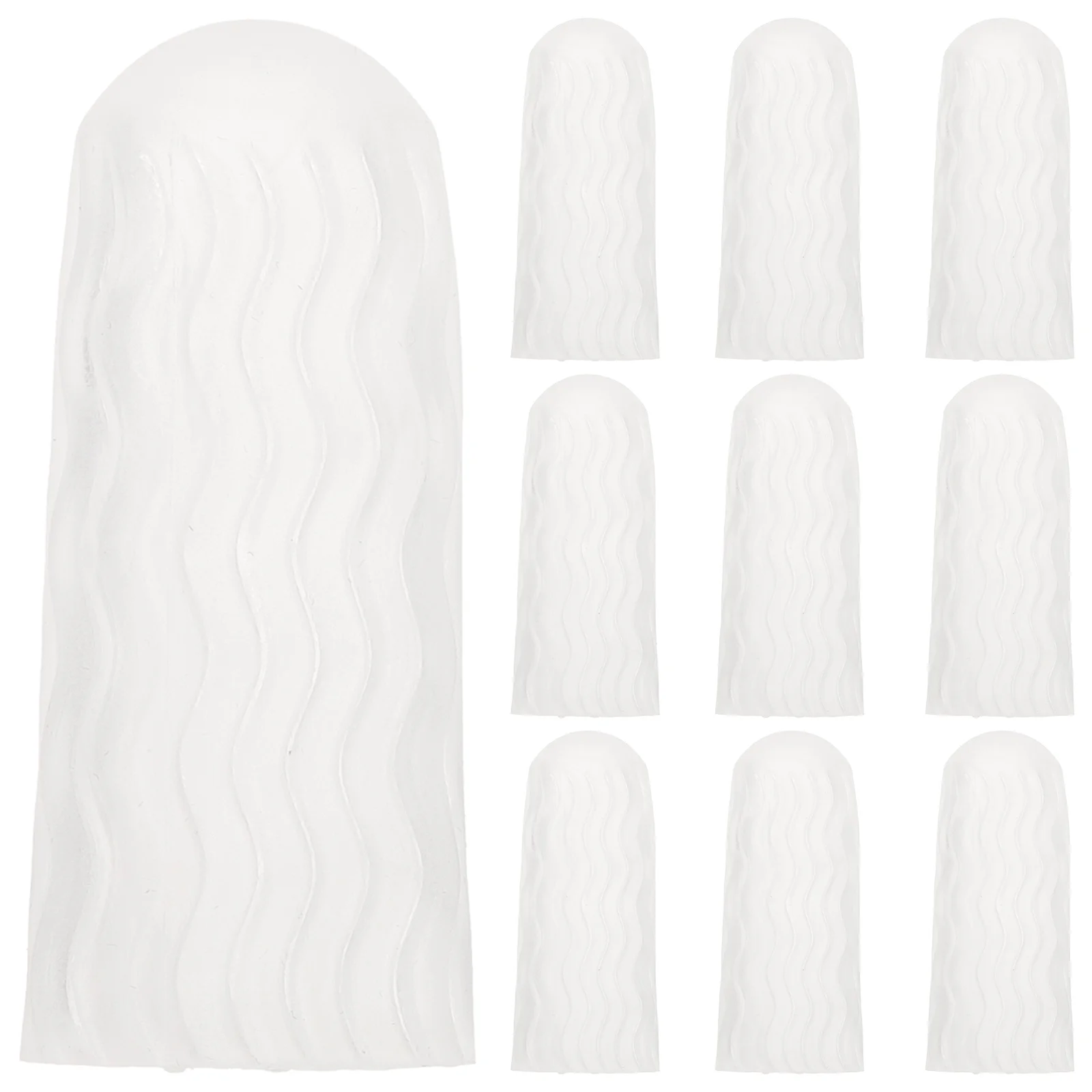 

10 Pcs Protective Silicone Fingers Protecting Sleeve Cots Tool Supplies Pain Relief Covers for Silica Gel Men and Women