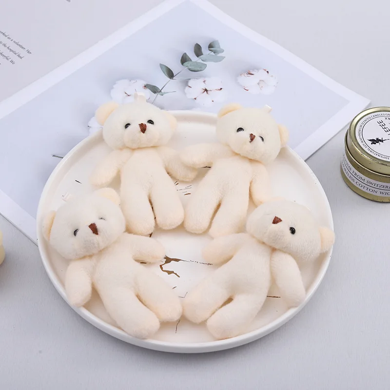 

11cm Kawaii Mini Cute Bear Plush Keychain Toys Soft Cotton Toy for Girls and Kids Party Gift