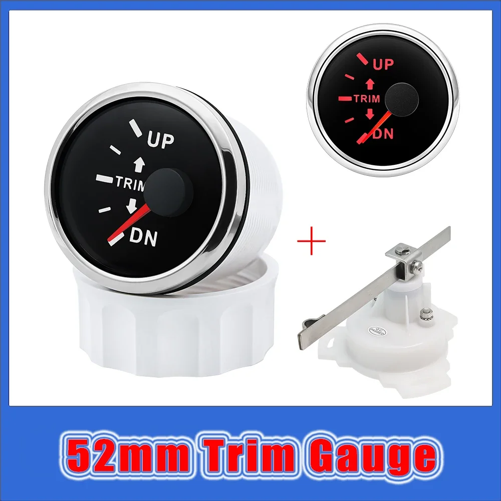 

0-190 Ohm 52mm UP-DN Right Side Trim Meter Waterproof Trim Gauge with Red Backlight Stainless Steel Bezel Car Accessories