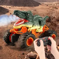 2.4G Dinosaur Spray Remote Control Vehicle Climbing Cross country Triangle Dragon Tyrannosaurus Rex RC Model Children Gift Toy