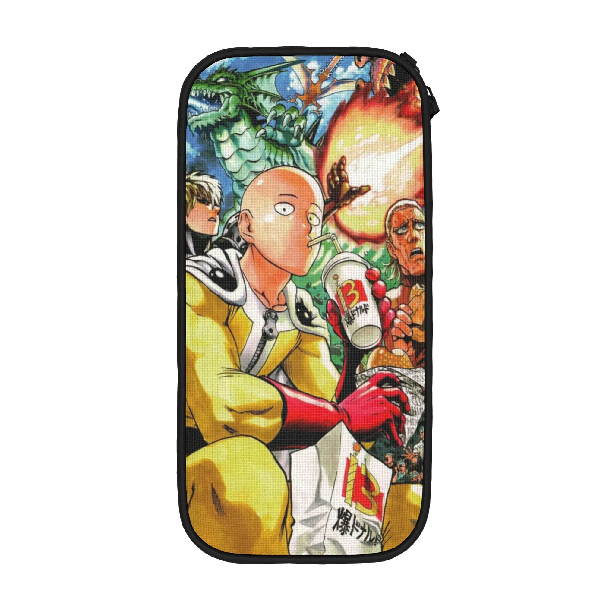 New Genos King Saitama Pencil Case Anime One-Punchs-Man Pencil Box for Student Large Bags School Supplies Gifts Stationery