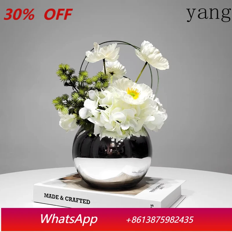 

Yjq simulation Huilan hydrangea flower set, living room entrance coffee table countertop display jewelry