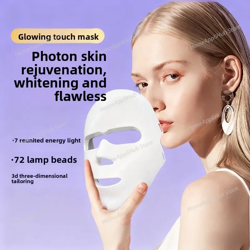 Electric 7 Colors LED Facial Mask Photon Therapy Skin Rejuvenation Anti Acne Wrinkle Removal Skin Care Mask Skin Brightening