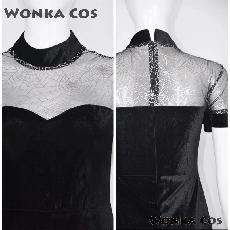 Взрослый отель Трансильвания 4 Косплей Костюм Мавис Черное свадебное платье с плащом Парик Комплект Performance Clothinga; 6'x, 9;y'