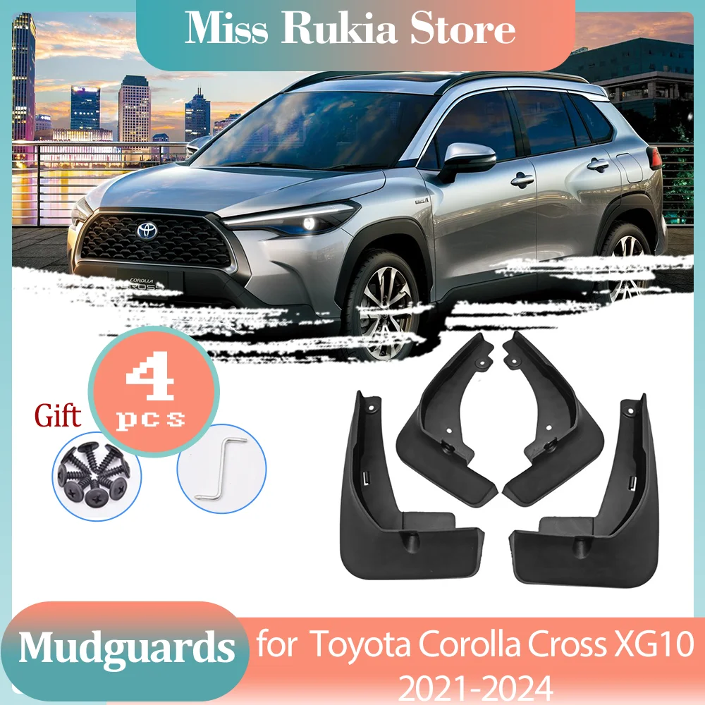 

4x Mud Flaps for Toyota Corolla Cross XG10 2021 2022 2023 2024 Mudguards Splash Guards Fender Car Front Rear Wheel Accessories