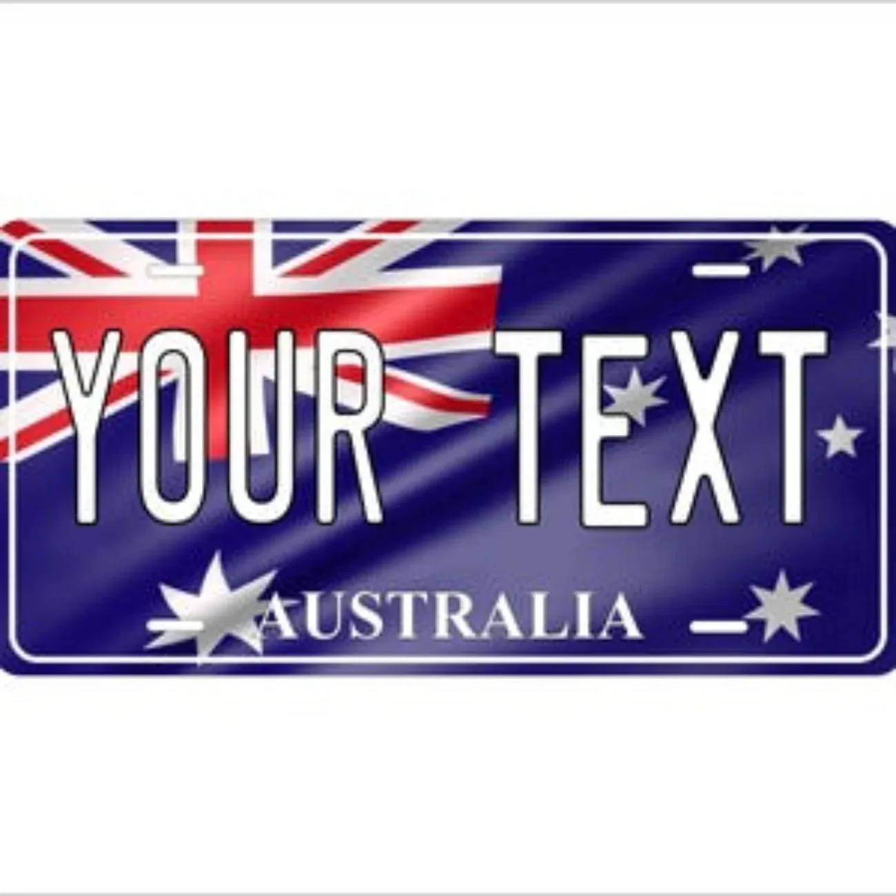 Benutzerdefinierte Australien Flagge Neuheit Metall Nummernschild personalisierte ATV Moped Mini Fahrrad Mann Höhle Garage Dekor (nur Dekor)