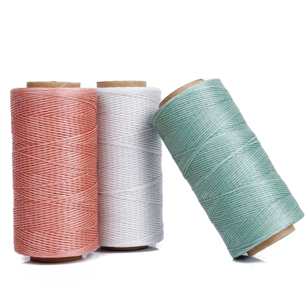 1 roll 210D or 150D 270 Meter Durable Leather flat Waxed Thread Cord DIY Handicraft Tool Stitching Thread needle work