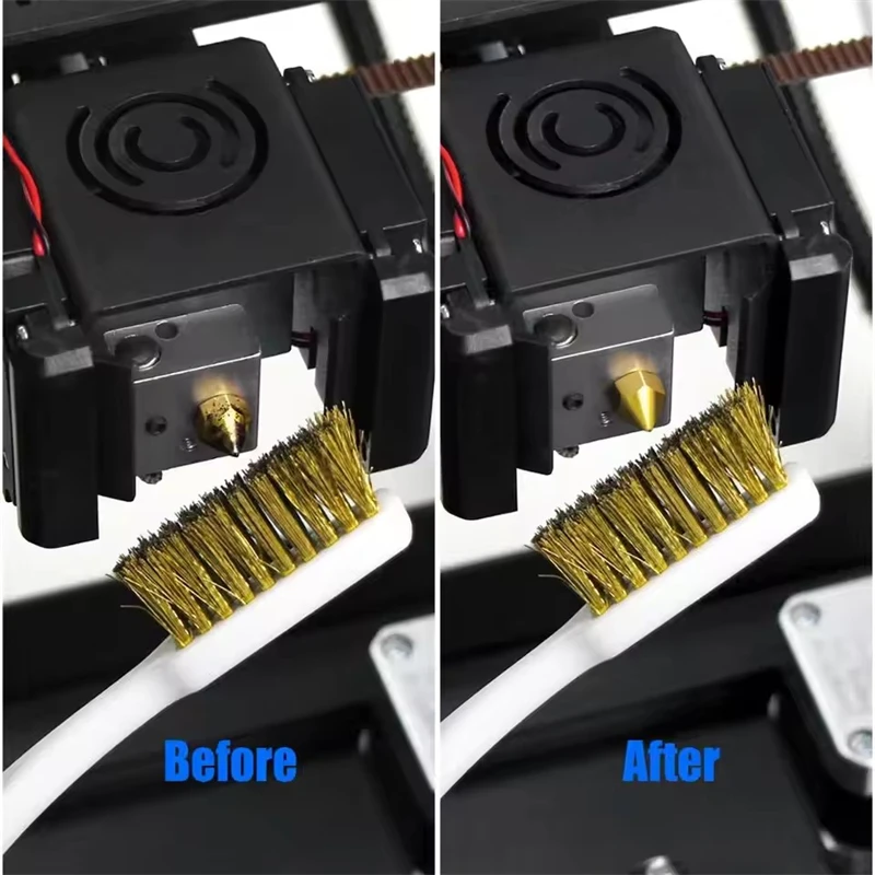 3D Printer Parts for Copper Wire Toothbrush Nozzle for Ender 3 CR10 MK8 Extruder Cleaner Tool Rust Remover Paint Brushes 1-5 Pcs gallery 1