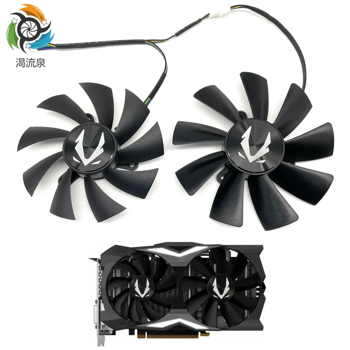 

New 87MM GA92S2H DC12V 0.35A 100MM GAA8S2U 0.45A 4Pin For ZOTAC GAMING GeForce RTX2070 RTX 2070 OC Mini Video Card Cooling Fan