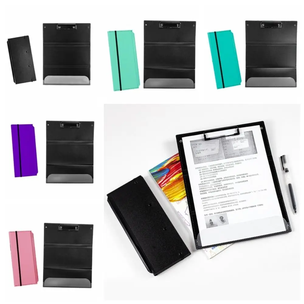 Foldable Nursing Clipboard 2/3 Layers Colorful A4 File Board Clip Portable Letter Size Edition Cheat Sheets Office Stationary