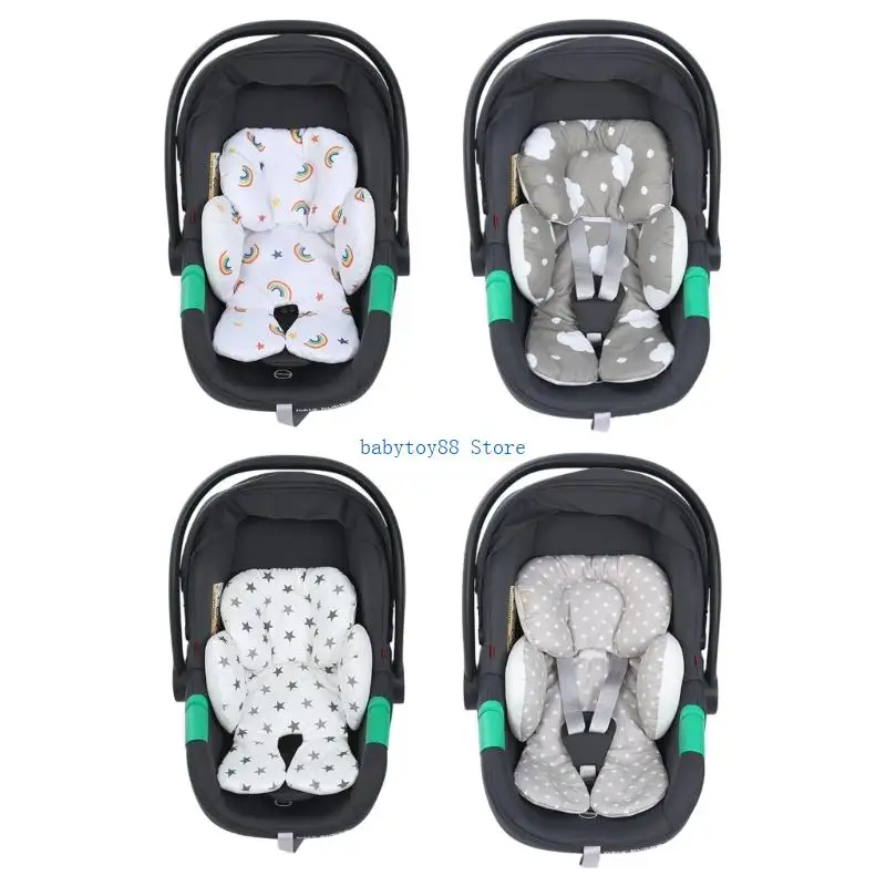 

Y4UD Newborns Headrest Support Pad Breathable Baby Strollers Car Cushion Insert