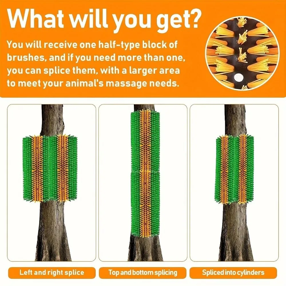 Deep Massage Livestock Grooming Brush Cylinder Brush Quick-Connect System Itch Relief Brush Full Massage Itch Relief