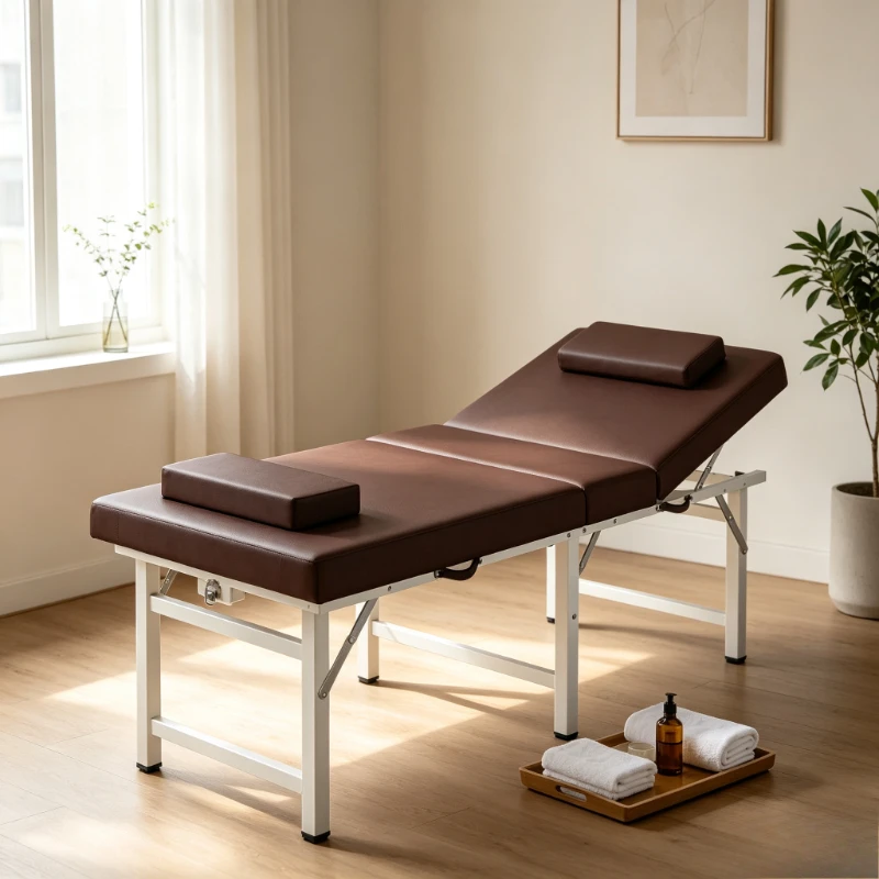 

Height Adjustable Folding Exam Bed Wheeled Portable Multi-Function Table for Clinic Massage Beauty Salon Physiotherapy Treatment