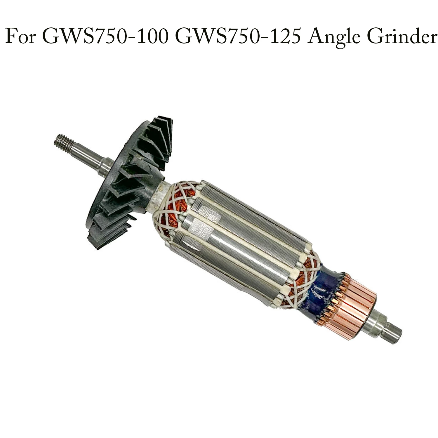 Rotor Assembly for GWS750-For 100 Angle Grinder Works with GWS750/For 100/125 Models 155mm Total Length Silver Black