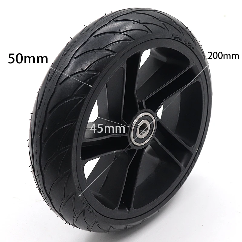 Rear Wheel With Tire Assembly for Ninebot ES1 ES2 ES4 Electric Scooter 8 Inch 200x50 Solid Tire Alloy Hub Replacement Parts