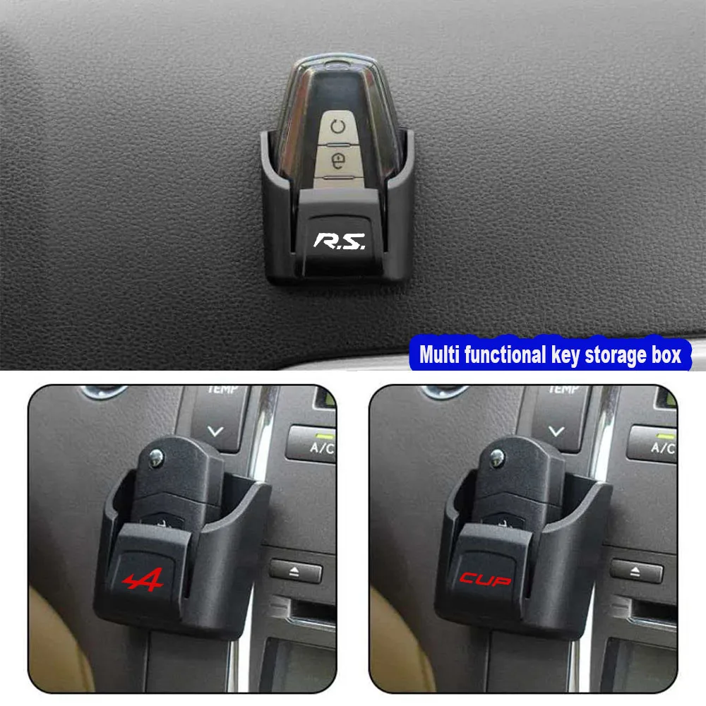 

ABS Universal Car ID Card Key Storage rack For Renault Megane RS Clio CUP Zoe Arkana Austral Alpine Rafale Sandero