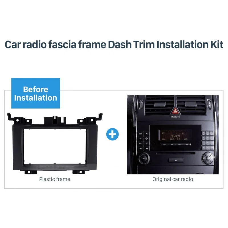 car Radio Fascia For Benz Sprinter Volkswagen Crafter 2din Audio Stereo Panel Mounting Installation Dash Kit Trim Frame Adapter