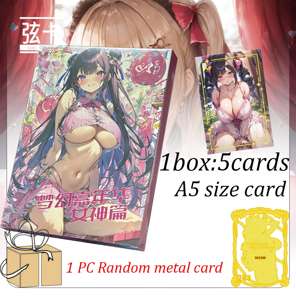 New Phantastic Carnival Card Goddess A5 Size Card Sexy Double-Sided Card Bikini Sexy Card Feas Doujin Toys And Hobby Gift