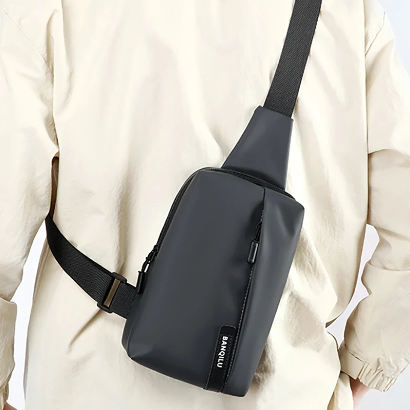 Men's chest pack ins waterproof messenger bag fashion locomotive cycling backpack shoulder bag sports couple fanny pack