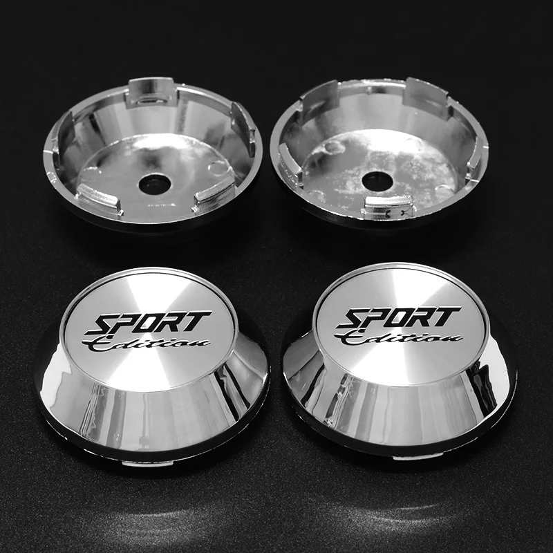 4pcs/lot 65mm Fashion Cool Brand New SPORT Edition Logo Car Wheel Center Caps Car Wheel Rim Hub Cap Cover Emblem