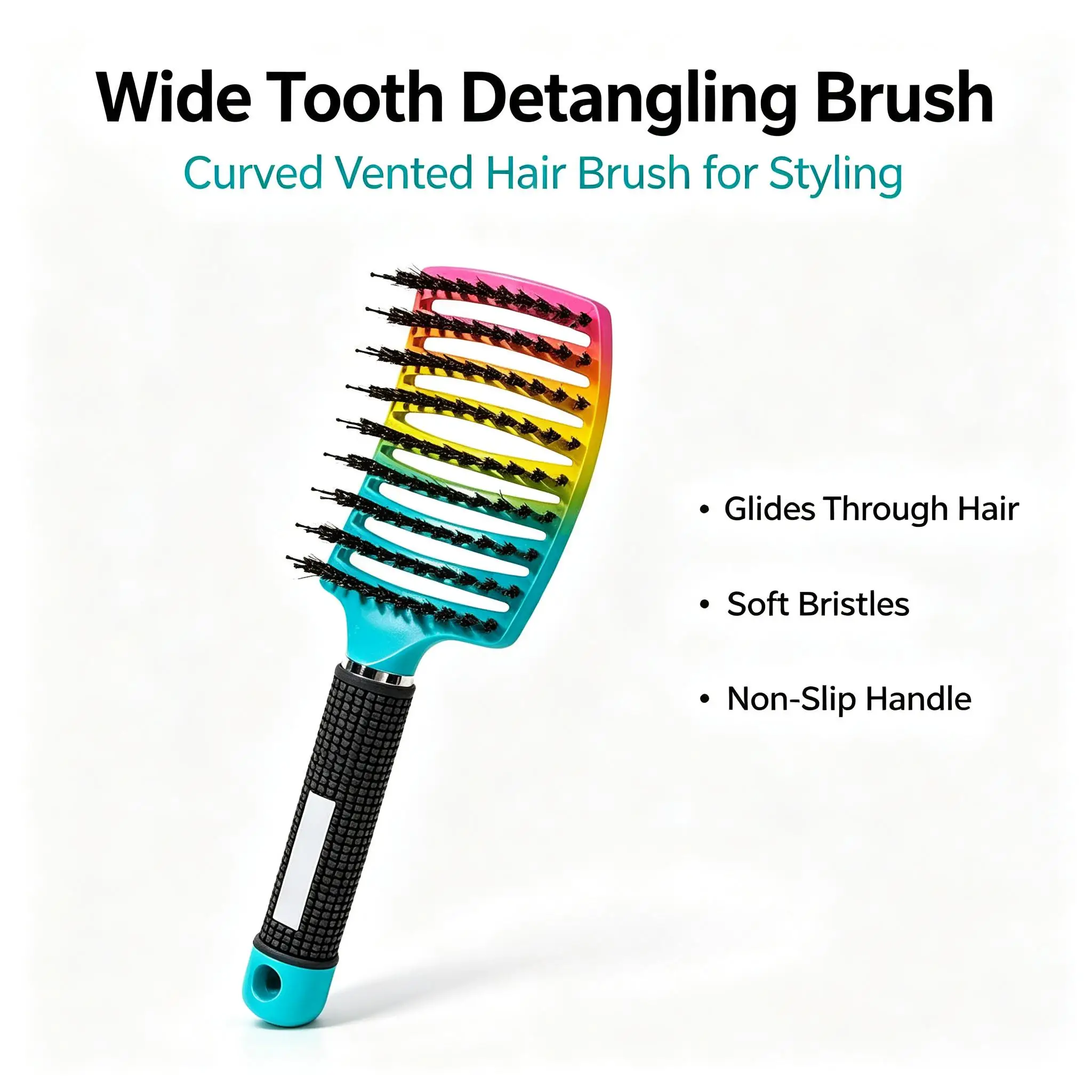 1pc Gradient Curved Comb, Hair Brush, Large Curved Hair Brush Hair Styling Brush for All Hair Types