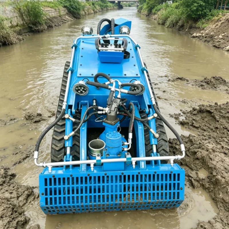 Multi Scene Submersible Crawler Dredge Robot Durable Mud Cleaning Equipment For Lake River Flood Control Channel
