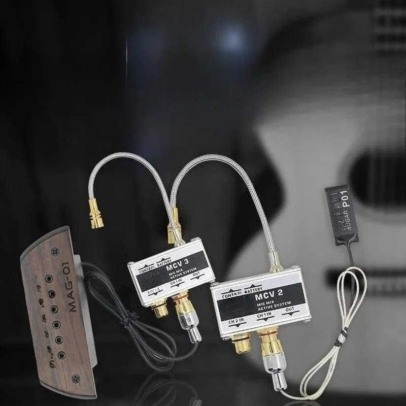 MCV1/2/3 Folk Classical Acoustic Guitar Pickup Microphone Piezoelectric Patch Sound Hole Caro Drum Fingerplay