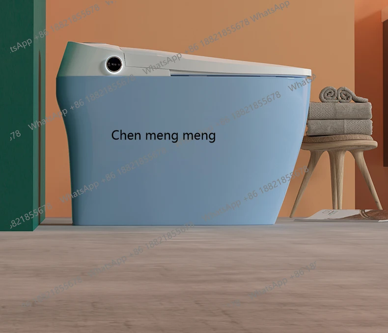 

No water pressure limit, automatic flip integrated, automatic smart toilet, household instant toilet, blue