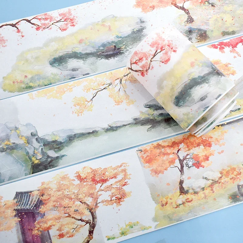 15designs to choose 2meter Roll Winter Landscape Journal Background Decoration Washi Tape PET Roll for Journaling