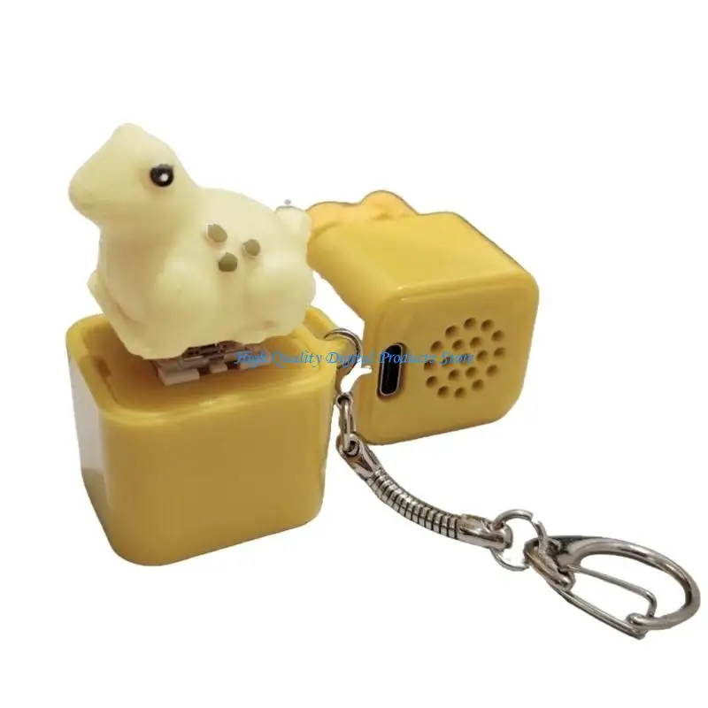 U2JE ABS Toads Keychains Charm with Pressable Keycap Top, Sound Light Fidgets Toy for Backpacks Phone Desktop and Laptop Side