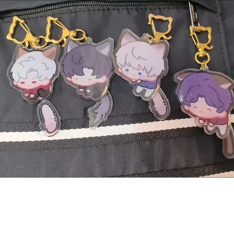 Cute Love and Deepspace Xavier Q Version Tail Wagging Acrylic Keychain Figure Bag Pendant Unisex Accessories Gift New