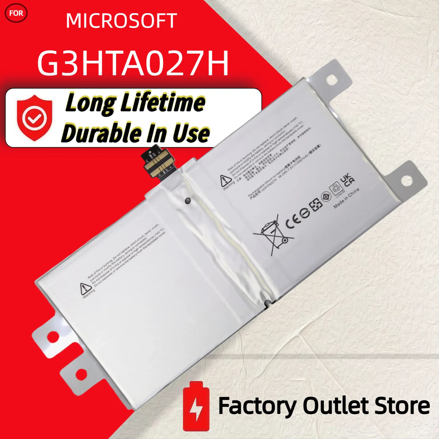 

Wholesale And Retail❗❗❗ G3HTA027H For Microsoft Surface Pro 4 1724 12.3" Tablet 7.5V 38.2WH 5087mAh DYNR01