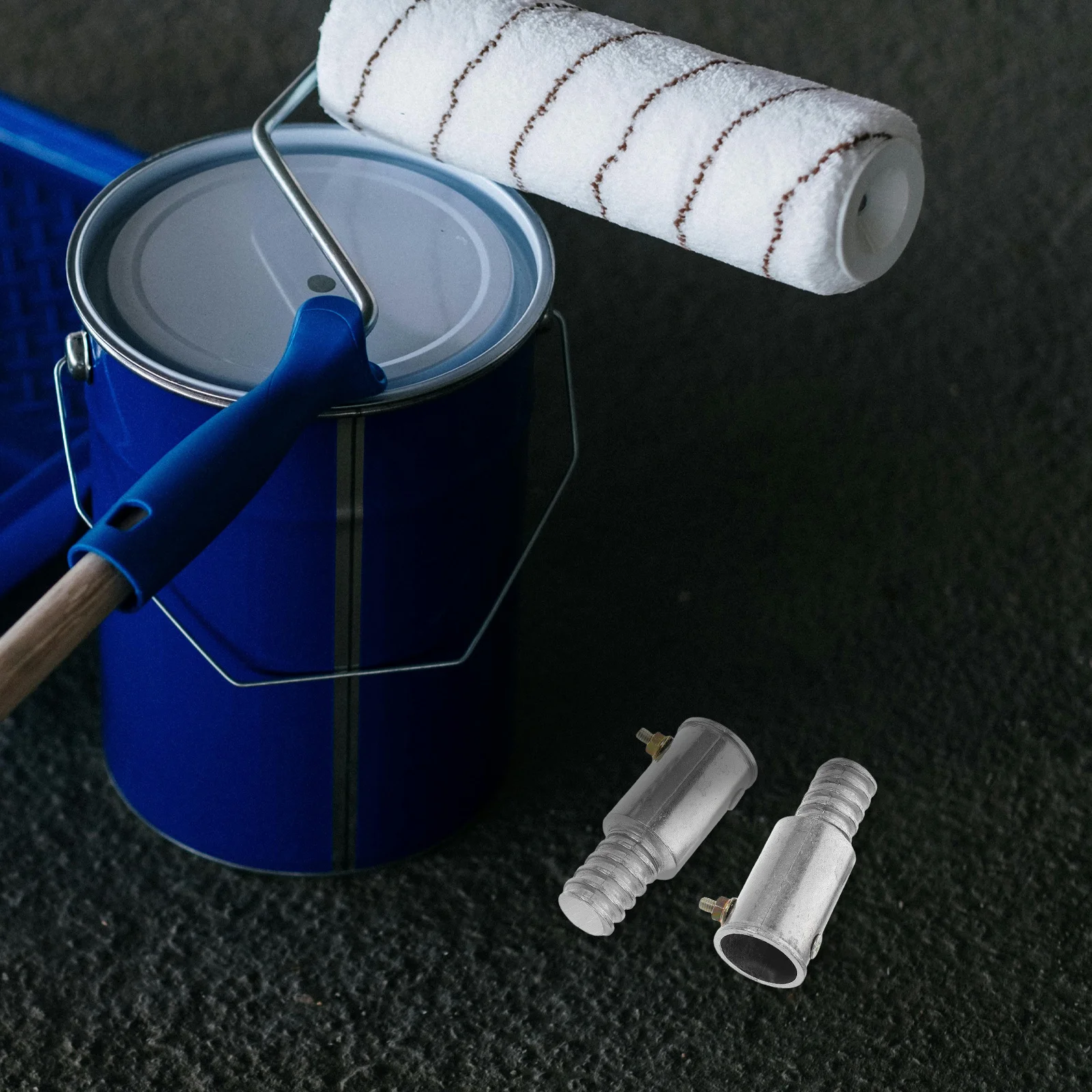 1 مجموعة 22 مللي متر الفضة الخيوط نصائح ل تمديد أقطاب سبائك الألومنيوم مكنسة مقبض نهاية طقم تصليح القطب محول تلميح للخشب المعادن #4